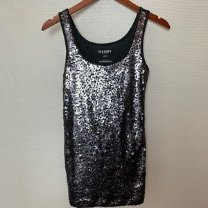 *NEW OLD NAVY Gray Sequin Tank Top